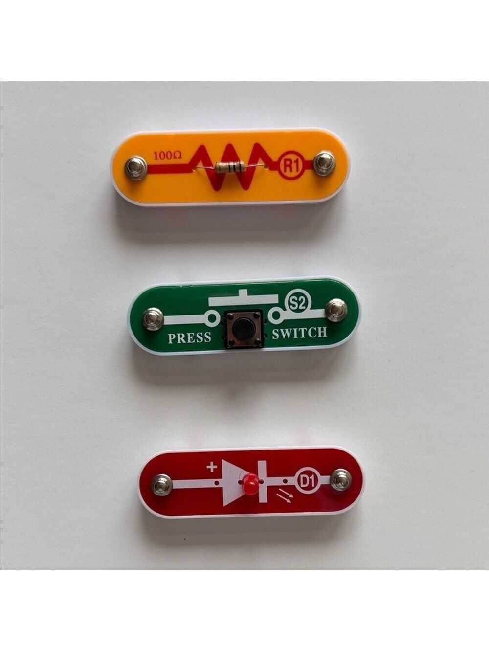 Elenco Snap Circuits Replacement Parts Set of 3 Includes R1, S2 and D1